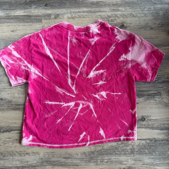 Pink Tie Dye Dino Crop Small - Picture 4 of 4